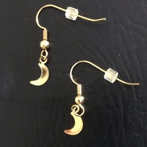 💗 Cute n Tiny Moon Dangly Earrings NEW